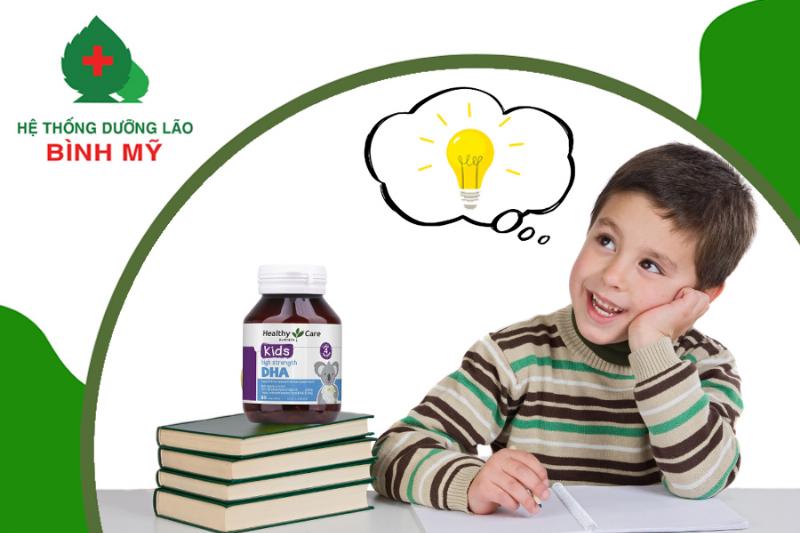 Minh họa các nhóm trẻ có thể phù hợp sử dụng vương não khang (trẻ chậm nói, trẻ hiếu động, trẻ khó tập trung) và biểu tượng cấm cho các trường hợp không phù hợp